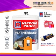 18L Nippon Paint Weatherbond (WB) - Exterior Walls Color Option - AnyColors PM Code + Freegift