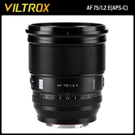 [wwudo] VILTROX 75mm F1.2 Fuji X Sony E Nikon Z Camera Lens Auto Focus Large Aperture Portrait for X