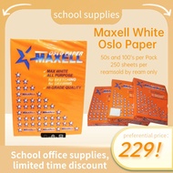 IK LIN Maxell White Oslo Paper 50s and 100s per Pack 250 sheets per reamsold by ream only