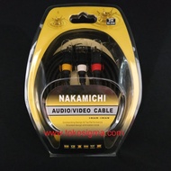 Av Cable 3 RCA male to male 3 way 2 meter Audio Video M-M Nakamichi