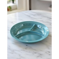 MELAMINE WARE 1 3 & 6 COMPARTMENT DINNER PLATE IN SHINY GREEN COLOR 10 INCH (APPROXIMATELY 25.3 CM)