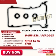 T2 DAIHATSU MIRA L5 L6 EFRL VALVE COVER GASKET + PLUG SEAL