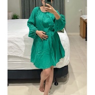 HIJAU Preloved Green Dress | Green Hijab Blouse Top | Women's Long Sleeve Top Dress