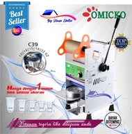 mesin press cup OMICKO C-39 Cup Sealer allsize sampai 22oz /Alat Perekat Plastik Minuman Maks AQUA G