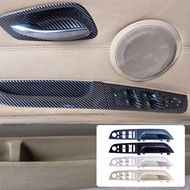 Carbon Fiber Car Inner Door Handle Panel Pull Trim Covers For BMW 3 Series E90 E91 320i 2005-2012 LHD Auto Interior Acce
