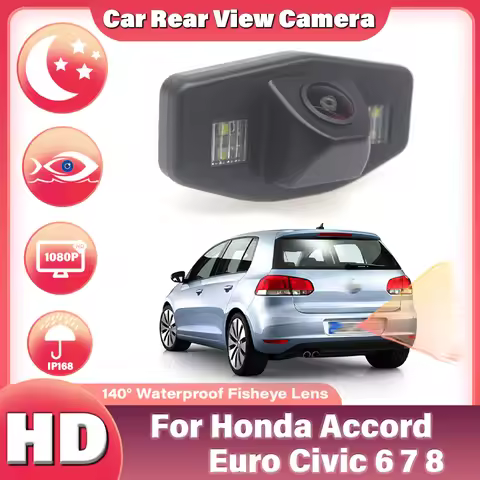 AHD 1080P Parking Reverse Back up Car Rear View Camera For Honda Accord Euro Civic 6 7 8 CF CL EU ES