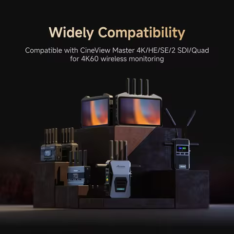 ACCSOON CineView M7 Pro Wireless Monitor 7 Inch Camera Field Monitor 1000nit Touch Screen 4K Ultra H