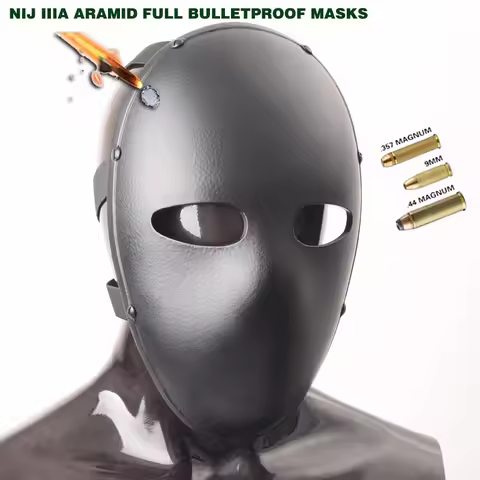 USA Tactical Bulletproof Full-Face Mask Body Armor Mask NIJ Level IIIA 3A Aramid Code Mask Visor Shi
