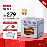 TJean Air Fryer Oven Cooker 22L Multifunctional Household Large Capacity multiplayer Electricity Toaster Rotisserie Bake Grill and Dehydrator Temperature Control Smart