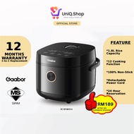 Gaabor 1.8L AI Smart Rice Cooker RC18T-BK01A Non Stick Micro Porridge Cooker Periuk Nasi Steamer Tef