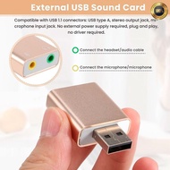 Accessories Aluminum Alloy Usb Sound Card Computer External Sound Card Analog Sound Card