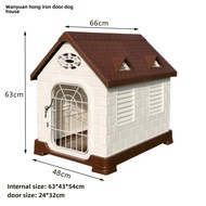 Medium-Sized Iron Door Lockable Plastic Pet Heattech Outdoor Cattery Kennel Dog House Indoor and Out