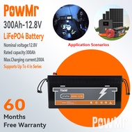 PowMr 12.8V 300AH แบตเตอรี่พลังงานแสงอาทิตย์คอลลอยด์บํารุงรักษาฟรีตรวจสอบโคมไฟถนน 12v300ah แบตเตอรี่