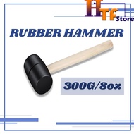 Multifunctional Solid Rubber Hammer with 300g 8oz Rubber Mallet Mallet Wooden Handle Hammer High Qua