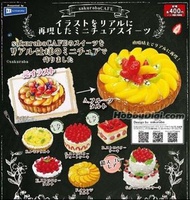 (全新未拆) 一套七款 Rainbow 扭蛋 sakurabaCAFE 微縮 人氣插畫迷你甜點 蛋糕 咖啡廳 生日蛋糕