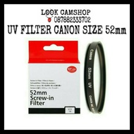 UV FILTER CANON SIZE 52mm SIZE 52