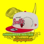 New Era 9Fifty Two Tone Script Chicago Bulls Beige Red Snapback Cap Original