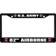 U.S. Army 82nd Airborne Black License Plate Frame