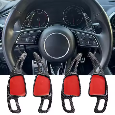 Carbon Fiber Print Steering Wheel Paddle Shift For Audi S3 S5 SQ2 SQ5 TT A3 8V A4 A5 Q2 Q3 Q5 Q7 201