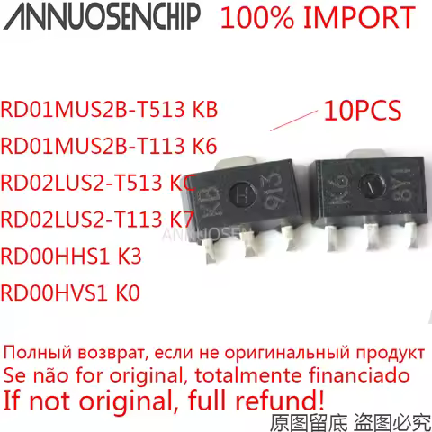 10PCS RD01MUS2B RD01MUS2B-T513 KB RD01MUS2B-T113 K6 RD02LUS2 RD02LUS2-T513 KC RD02LUS2-T113 K7 RD00H