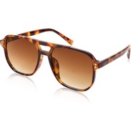 FEISED Retro Square Aviator Sunglasses Men Women 70s Retro Fashion Plastic Frame Sunglasses B2835