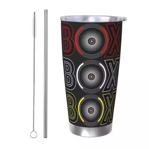 Box Box Box F1 Tyre Compound Stainless Steel Tumbler Vacuum Insulated Mug Thermal Cold Bottle Straw 