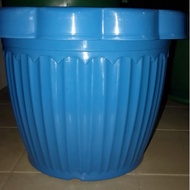 Blue Big Round Pots perfect for indoor and outdoor plants (8"x11)