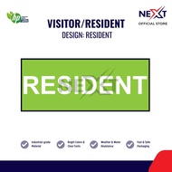 Guard House Sign | Visitor / Resident Sign | Sticker on Board