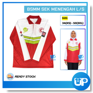 Tshirt BSMM PBSM Hijau Lengan Panjang Berkolar Microfiber Baju Bulan Sabit Merah Kokurikulum  Red Cr