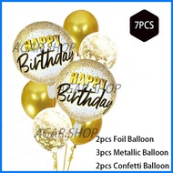 √ ➤ ┗ Agar.shop 7pcs Happy Birthday Foil Balloon Set Birthday Party Deco