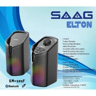 ลำโพงบลูทูธ   BLUETOOTH/FM SPAEKER (ลำโพงคอมบูลทูธ) SAAG ELTON RMS USB 2.0CH (ประกัน 1 ปี ของแท้)