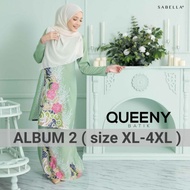 (XL-4XL) SABELLA Baju Kurung Queeny Batik Ironless Mom/ Kids Ready Stock