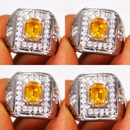 Batu permata natural yellow topaz