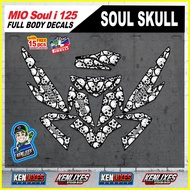 ♆ ✷ ◵ Yamaha Mio Soul i 125 FULL DECALS STICKER (white)