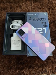 Handphone Vivo V21 Ram 8/128 Second masih mulus garansi resmi ORI Indonesia