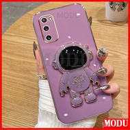 MODU Casing 6D phone case Samsung S10 S10+ S20 S20+ S20fe S20Ultra Silicone soft phone case cover casing astronaut stand