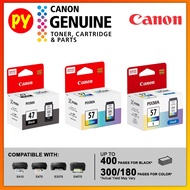 Canon PG-47 CL-57s CL-57 (Black, Color) Original Cartridge for printer E410 / E470 / E3370/ E4570
