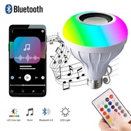 LED Bluetooth Lamp Smart Bulb E27 Bluetooth Speaker Music Bulb Smart Lamp Dimmable Light Bulb 12W Mu