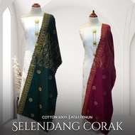 Songket | Selendang Corak | Tudung Tarung | Veil | Shawl | Hijab |100% Cotton | Veil Sulam