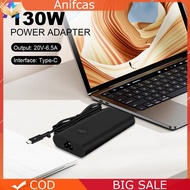 130W USB C Type C Adapter Laptop Charger 20V 6.5A for Dell XPS 15 9500 9510 9520