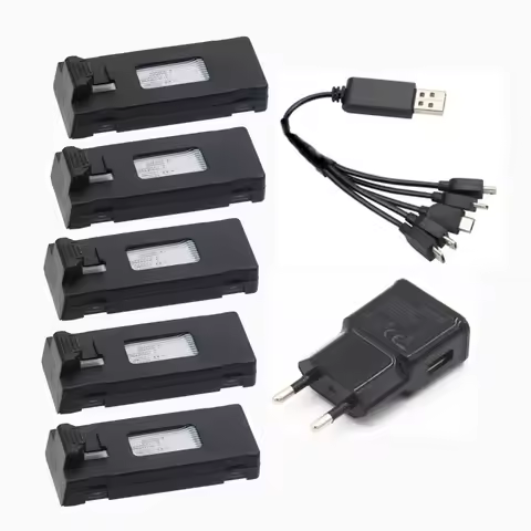 3.7V 1800Mah Battery and Charger For E88 E88PRO Ls-E525 E525 PRO Mini Uav Drone RC Quadcopter Parts 