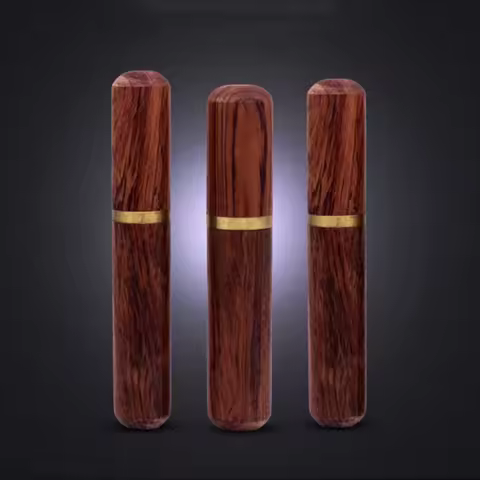 Portable Solid Wood Cigar Case Rosewood Cigar Tube Single Cigar Humidor Tube Handmade Cigar Accessor