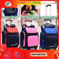 ⭐READY STOCK⭐ ANNS 6 Wheels Trolley Primary School Bag Beg Sekolah Roda Tarik Budak Lelaki Murah Perempuan For Kids Boy Girl 小学生 拉杆 书包