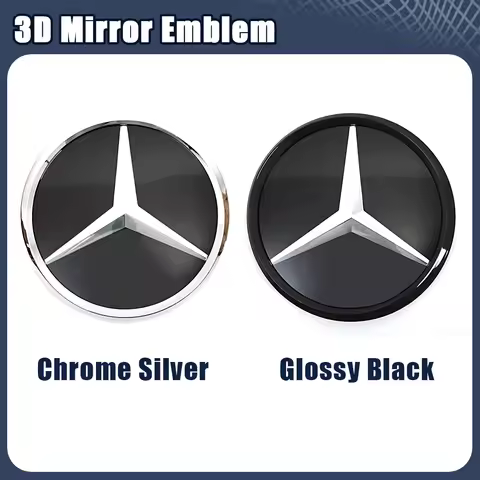 Car Front Grill Logo Light Mirror Face LED Badge For Mercedes Benz 08-14 B-Class W245 B180 C-Class W