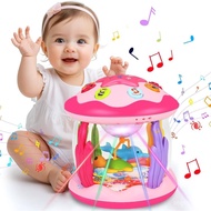 Baby Girl Toys 6-12 Months: Babies Ocean Rotating Light Up Musical Toys 12-18 Months Crawling Learni