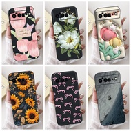 Soft Casing For Google Pixel 6 Pro GLUOG G8VOU / Pixel 6 GB7N6 G9S9B16 Phone Cover Fashion Sunflower