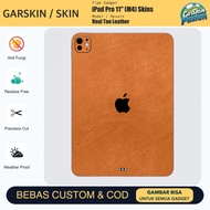 IPad Pro 11 inch Vinyl Skin (M4) Real Tan Leather Anti Scratch Protector Case | By Fusion | Code - N