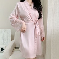 Piyama nipis wanita, jubah mandi wanita, jubah mandi saiz besar wanita, piyama sutera ais, baju tidu