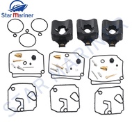 6H4-W0093 Carburetor Repair Kit 3 Sets For Yamaha Outboard 2T 40HP 50HP 6H4-W0093-02 6H4-W0093-03 6H