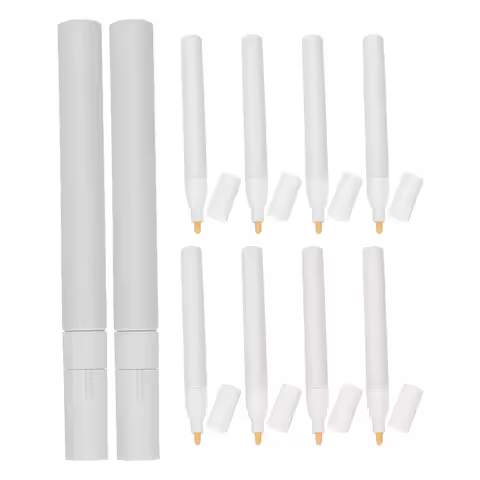 10Pcs Empty Refillable Paint Marker Pens Round Tip Blank Tubes for Craft Repair Acrylic Ink Marker R